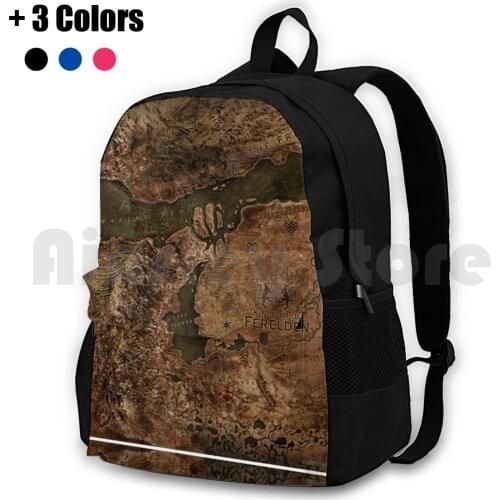 Dragon Age Map Outdoor Hiking Backpack Waterproof Camping Travel Dragon Age Dragon Age Inquisition Inquisition Dragon Age Map