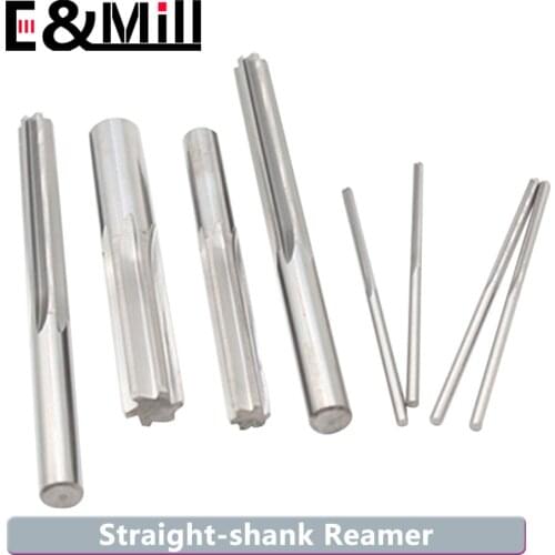 Tungsten steel reamer straight groove reamer spiral groove reamer H7 solid carbide machine reamer straight handle reamer 1-12mm