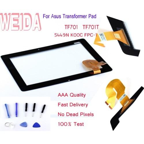 WEIDA 10.1" For Asus Transformer Pad TF701 LCD Touch Screen Digitizer Glass Panel TF701T LCD 5449N K00C FPC-1 LQ101R1SX03