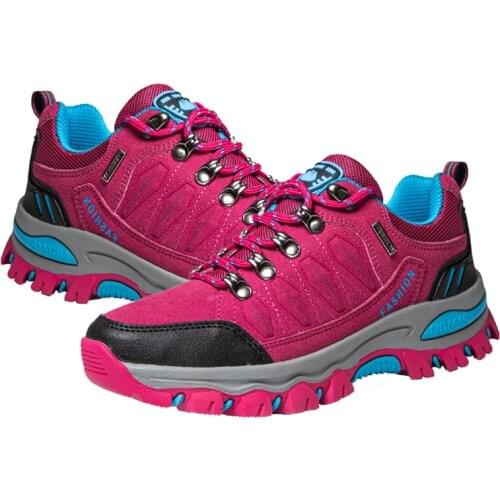 New Fashion Non-slip Women Hiking Shoes Outdoor Walking Jogging Sneakers Lace Up Comfortable Athletic Shoes