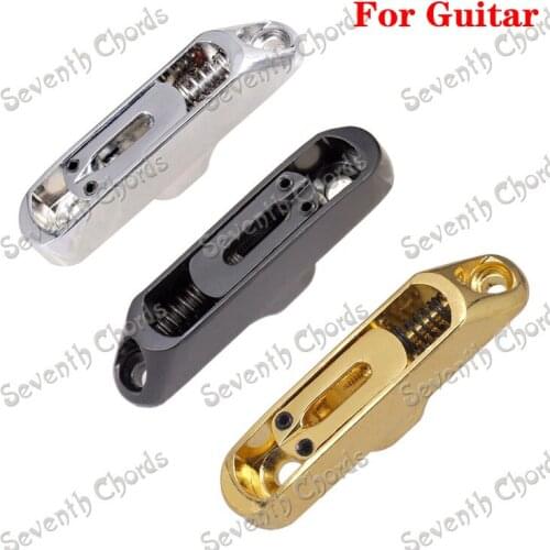 2 Set of 6 Pcs Individual Bridge Saddles Tailpiece for Electric Guitar / Black Chrome gold for choose