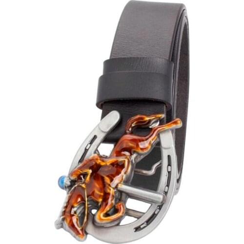 2018 Genuine Leather belt men horse racing cowboy cowskin leather belt man West cowboy belt usa Western style Equestrian