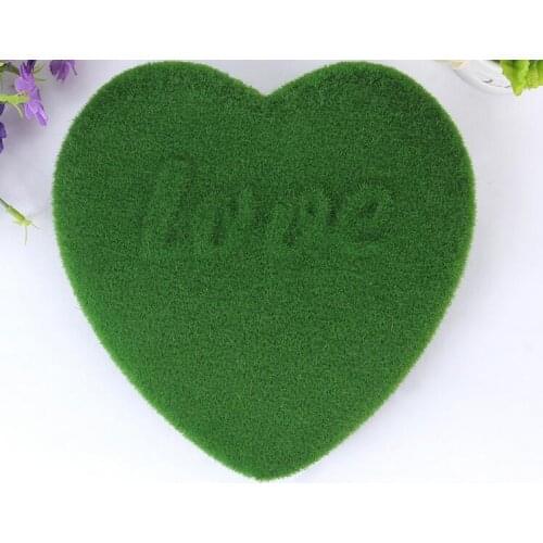 22.5cm Artificial Heart LOVE Grass Green Plant For Wedding Home Party Hotel Decoration