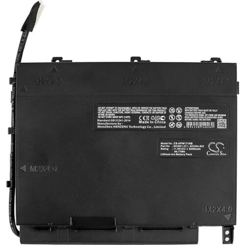 Cameron Sino 8200mAh Battery for HP Omen 17-W100NC,Omen 17-W101NA,Omen 17-W107UR,852801-2C1 853294-850,853294-855,etc