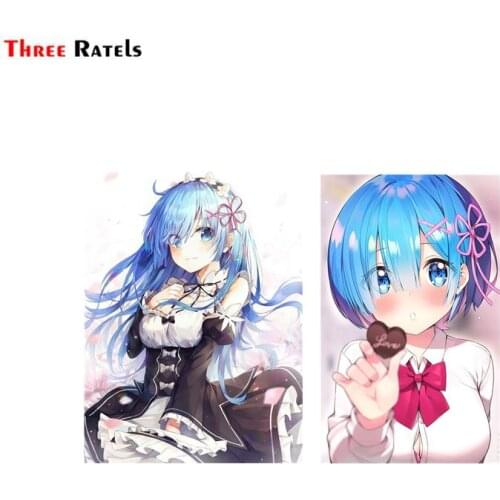 Three Ratels FC549 Re:Zero REM decal anime CAR sticker vinyl decal for laptop computer helmet suitcase scooter