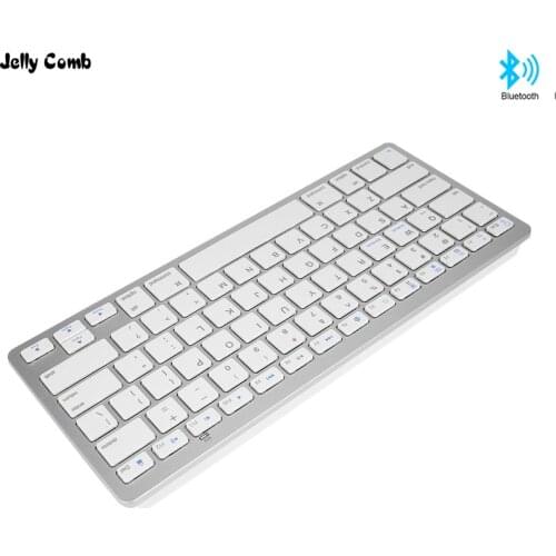 Jelly Comb Wireless Bluetooth Keyboard for Tablet Laptop ipad Phone Thin Portable Bluetooth Keyboard Russian/Spain Language
