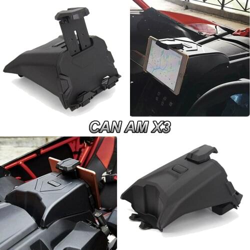 Models Black Electronic Device Holder For 2017 - 2018 With Integrated Storage Can Am Maverick X3