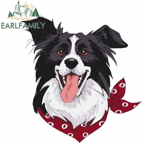 EARLFAMILY 13cm x 12.3cm For Border Collie Car Stickers Graffiti Decal Windshield Waterproof Sticker Occlusion Scratch