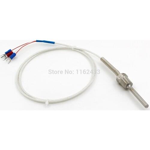 FTARP09 PT100 type 1m PTFE cable 50mm probe head RTD temperature sensor 1/4 3/8 1/2 inch M6 M8 M12 M16 M20 M27 thread