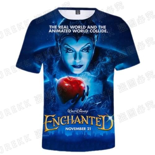 Cartoon Anime Enchanted 3D Print Men Tee Shirt Summer Short Sleeve Disney Boy Girl Kids Tops Oversized Women T Shirts