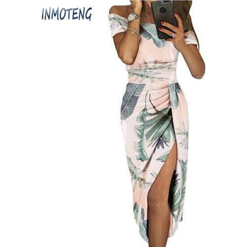 Летние платья с открытыми плечами INMOTENG China At AliExpress