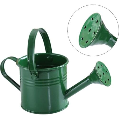 Green Iron Shower Flower Home Gardening Watering Pot Long Mouth Large Capacity Watering Can Plant Watering Tool with Handle