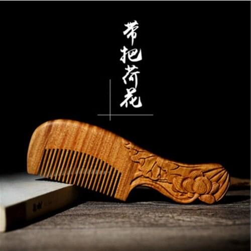Health Care wooden Comb Anti-static Massage 100% Natural Sandalwood Comb Professional Handmade Handle Hair Brush