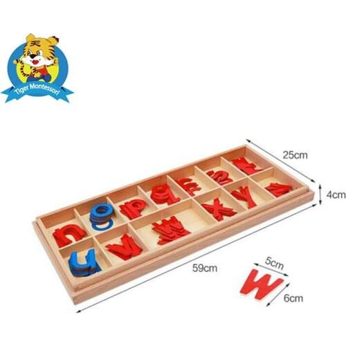 Montessori Large Movable Alphabet (Red & Blue) toy
