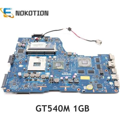 NOKOTION Laptop Motherboard For TOSHIBA Satellite A665 P750 P755 MAIN BOARD K000125710 PHQAA LA-6831P HM65 DDR3 GT540M 1GB