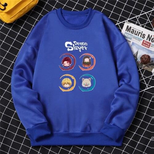 2021 Newest Among Us Hoodie Men Women Winter Warm Pullover Demon Slayer Graphic Oversized Casual Sweatshirt Anime Hoody Tops