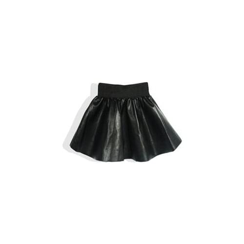 Wholesale girs leather skirt fashion cute princess black skirts autumn and winter clothes for girl free shipping