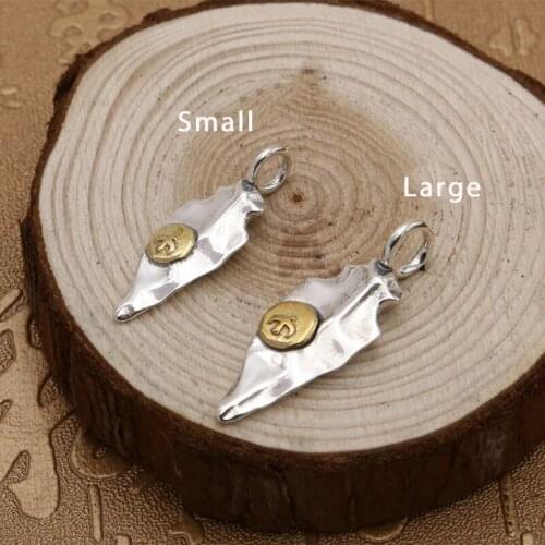 Pure 100% 925 Sterling Silver color indian jewelry Men Women Creative feather eagle Necklace Pendant Couple Pendant Jewelry