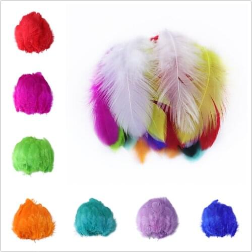 50pcs Wholesale Chicken Feather Wedding Jewelry Making 8-10 CM Natural Rooster Feather for Craft Carnival Party Decorative plume