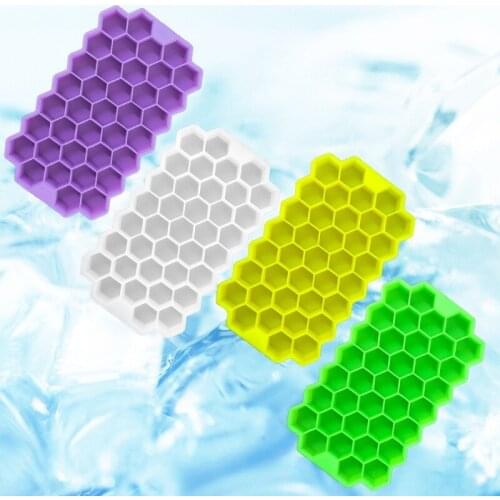 Factory direct sales burst 37-grid honeycomb silicone ice grid silicone honeycomb ice grid ice sheet easy to release