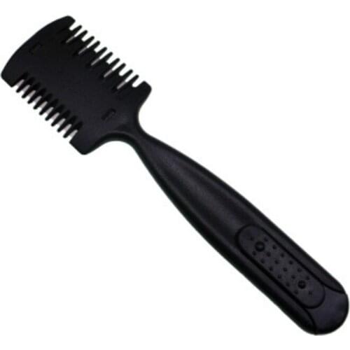 Hair Cutting Comb Black Handle Hair Brushes with Razor Blades Cutting Thinning Trimmin Hair Salon DIY Styling Tools
