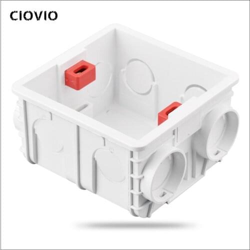 Adjustable Mounting Box Internal Cassette 86mm*83mm*50mm For 86 Type Switch and Socket White/Red/Blue Color Wiring Back Box
