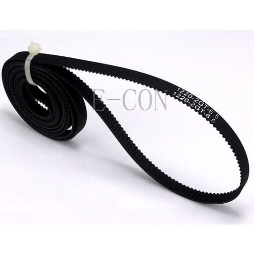 1pcs/lot 1220-GT2 Loop Timing Belt Width 6mm GT2 Belt Rubber Fiberglass Inner Length 1220mm 610 Teeth for GT2 Timing Pulley
