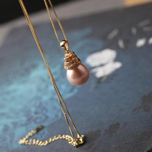 Luxury Natural Freshwater Pearl Pendant Necklace For Women S925 Neck Chain Unique Choker Accessories New Jewelry Gifts
