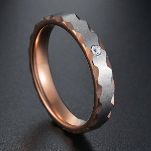 Rose Irregular Eternity Promise Crystal Ring AAA Zircon Engagement Wedding Band Rings for Women Men Finger Party Jewelry