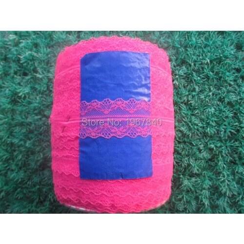 38 mm width of rose lace fabric 10 yards / lot DIY clothing accessories Ribbon lace embroidery on both sides