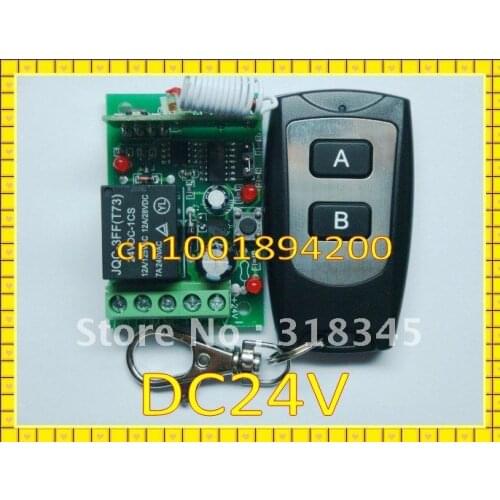 DC12V Radio Remote Control Switch System1Receiver&1Transmitter Momentary Toggle Latched Adjust Learning Code with LED Indicator