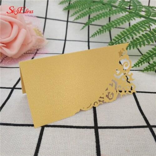 Sky Elina 10Pcs Laser Cut Seat Cards fashion Table Name Cards Wedding Table Decoration Hollow Process Party Place Cards 7Z