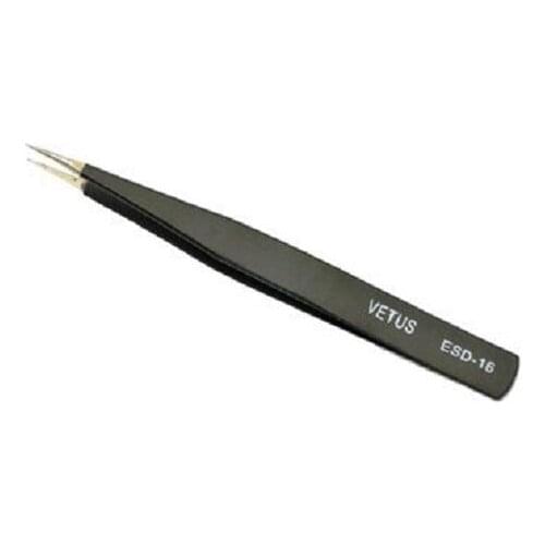 VETUS FINE POINT POINTED ANTISTATIC TWEEZERS ESD 16