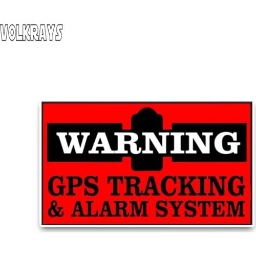 Vilkrays Personality Car Sticker Bold Red GPS Warning Tracking and Alarm System Accessories Reflective Vinyl Decal,7cm*13cm
