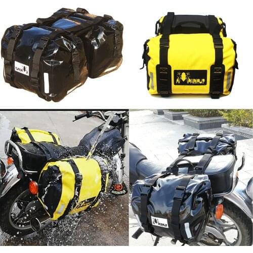 50L/60L Waterproof Motorcycle Saddle Bag Moto Helmet Travel Bags Suitcase Saddlebags Motorbike Rear Seat Bag Mochila Moto Top