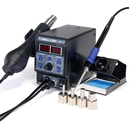 YIHUA 8786D-I Soldering Iron Hot Air Soldering Station DIY Digital Rework Station Phone Repair BGA Hot Gun Soldering Machine