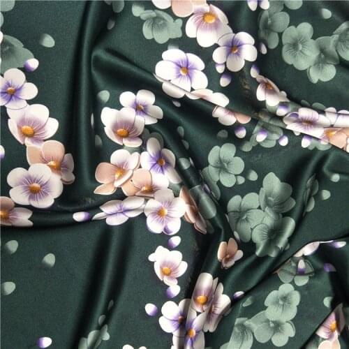 1 Meter Digital Printing Stretch Silk Fabric Mulberry Summer Cheongsam Dress Clothing