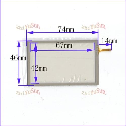 ZhiYuSun 74*46mm suitable 3inch 4lines resistance screen this is compatible blass suitable 74*46