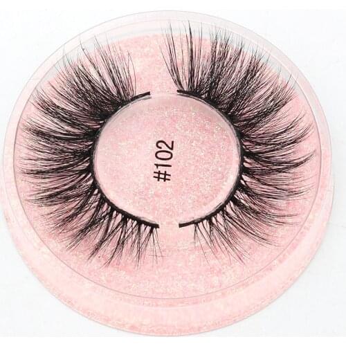 1 Pair natural long false eyelashes fluffy wispy 3d mink lashes handmade Fake Eye lash Makeup False Lashes Messy faux cils