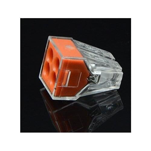 10pcs PCT-104 773-104 Push wire wiring connector For Junction box 4 pin conductor terminal block wire connector