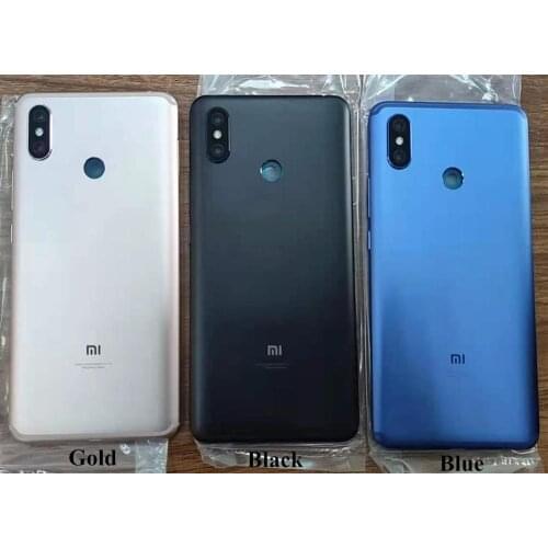 100% Original Metal Back Battery Cover For Xiaomi Max 3 Case Rear Back Housing Door Panel Back Cover With Side Buttons For Max3