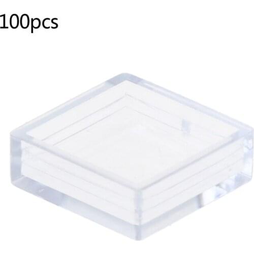 100Pcs Clear Plastic Pushbutton Switch Tact Button Cap Keycaps Covers Protector G32C