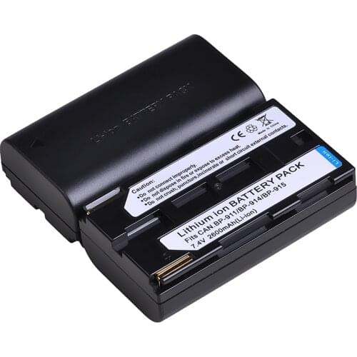 2Pcs BP-911 BP-911K BP-914 BP-915 Battery for Canon BP911, BP914, BP915, E1 E2 E30 ES50 ES6500V, ES7000es, ES7000V, ES8000V