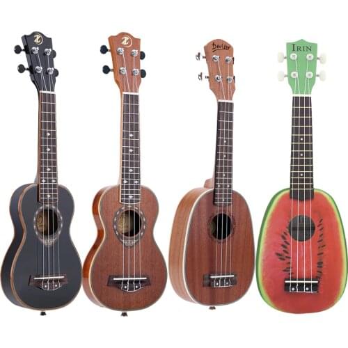 Ammoon 21" Ukulele Sapele Acoustic Ukulele 15 Fret 4 Strings Stringed Musical Instrument 19 Styles for Option