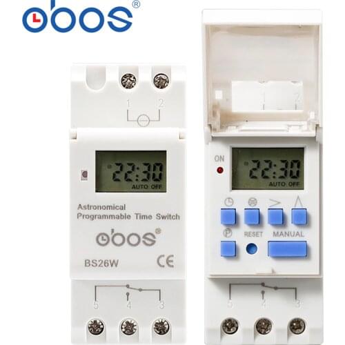 Astronomical programmable time switch BS26W latitude and longitude programmable digital time switch 16A selectable voltage
