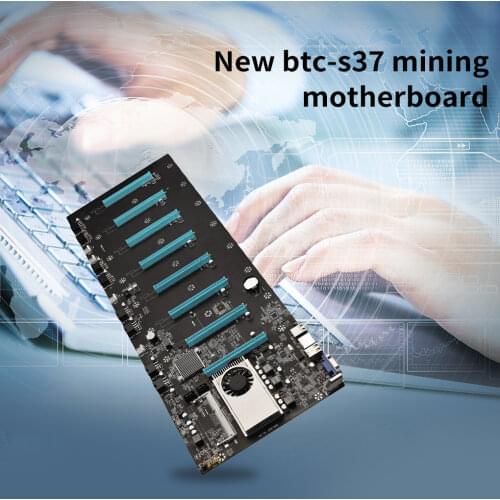 BTC-S37 Mining Motherboard CPU Set 8 Miner Video Card Slot Memory Adapter Integrated VGA Interface Low Power Consumption All New