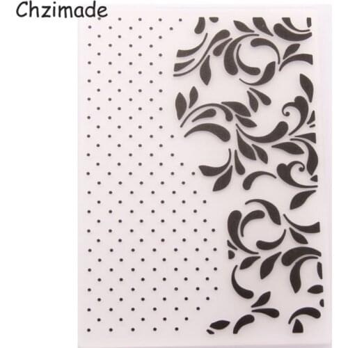 Chzimade Flower Leaves Plastic Embossing Folders For DIY Scrapbooking Card Making Photo Album Home Decoration