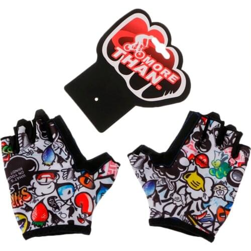 Kids Cycling Gloves Half Finger Skate Riding Mountain Bike Outdoor Sports Gloves for Boys and Girls Children