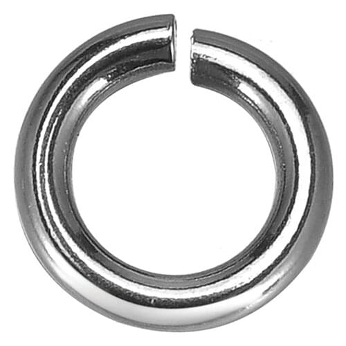 DoreenBeads 200PCs Silver Color Stainless Steel Open Jump Rings 8mmx1.5mm (B18884) yiwu