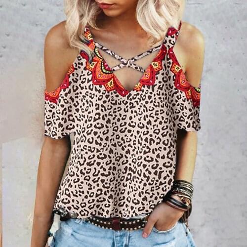 Y2k Top Red Leopard Print Tshirt Haut Femme Ete Grande Taille Vetement Femme 2021 Ete Haut Top Sexy Top Para Корсет Сексуальный